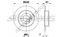 BRAXIS AE0159 ARKA FREN DISK AYNASI NISSAN MICRA MK2 1.0I 1.5D  NISSAN BİNEK FREN DİSKİ