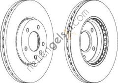 FERODO DDF1870 FREN DISKI ON ASTRA CLASSIC 99 > 02 ASTRA J 09> MOKKA / MOKKA X 14 > 13 > / CRUZE 09> TRAX 13> 16 JANT HAVALI  OPEL BİNEK FREN DİSKİ