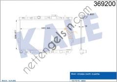 KALE 369200 MOTOR SU RADYATORU HYUNDAI ELANTRA 01> MANUEL (380X658X16)  HYUNDAI BİNEK MOTOR SU RADYATORU