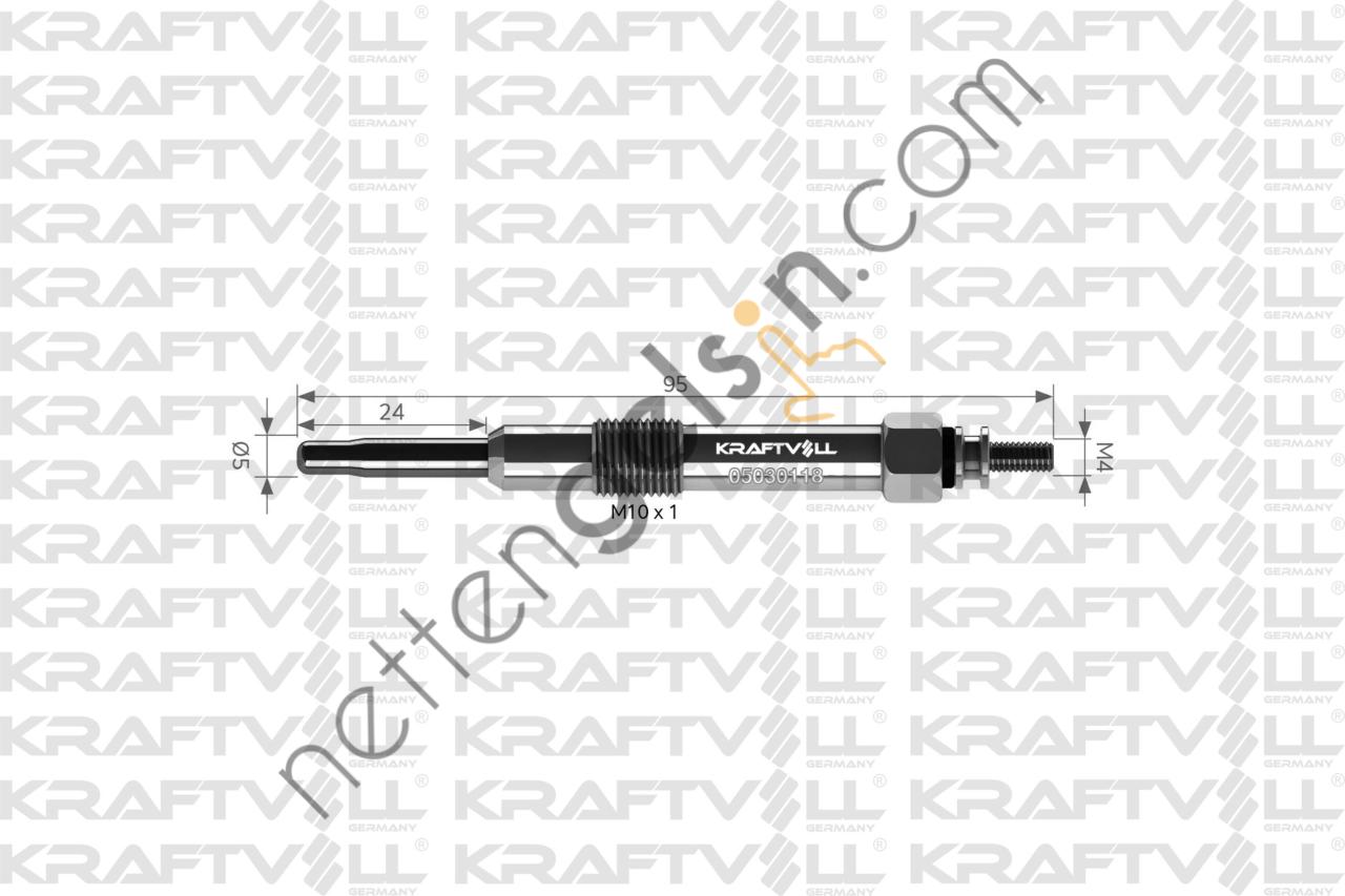 KRAFTVOLL 05030118 KIZDIRMA BUJISI 11V BRAVO MAREA MARENGO MULTIPLA 1.9-2.4 JTD ALFA 145-146-156-166 1.9 JTD - 2.4 JTD  FIAT BİNEK BUJİ