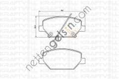KRAFTVOLL 07010095 ON FREN BALATASI 17 inc OPEL INSIGNIA B 17>  OPEL BİNEK FREN BALATASI