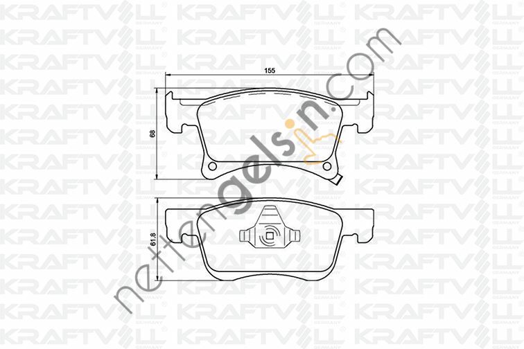 KRAFTVOLL 07010096 ON FREN BALATASI 14 JANT CORSA E 14 > ADAM 13 >  OPEL BİNEK FREN BALATASI