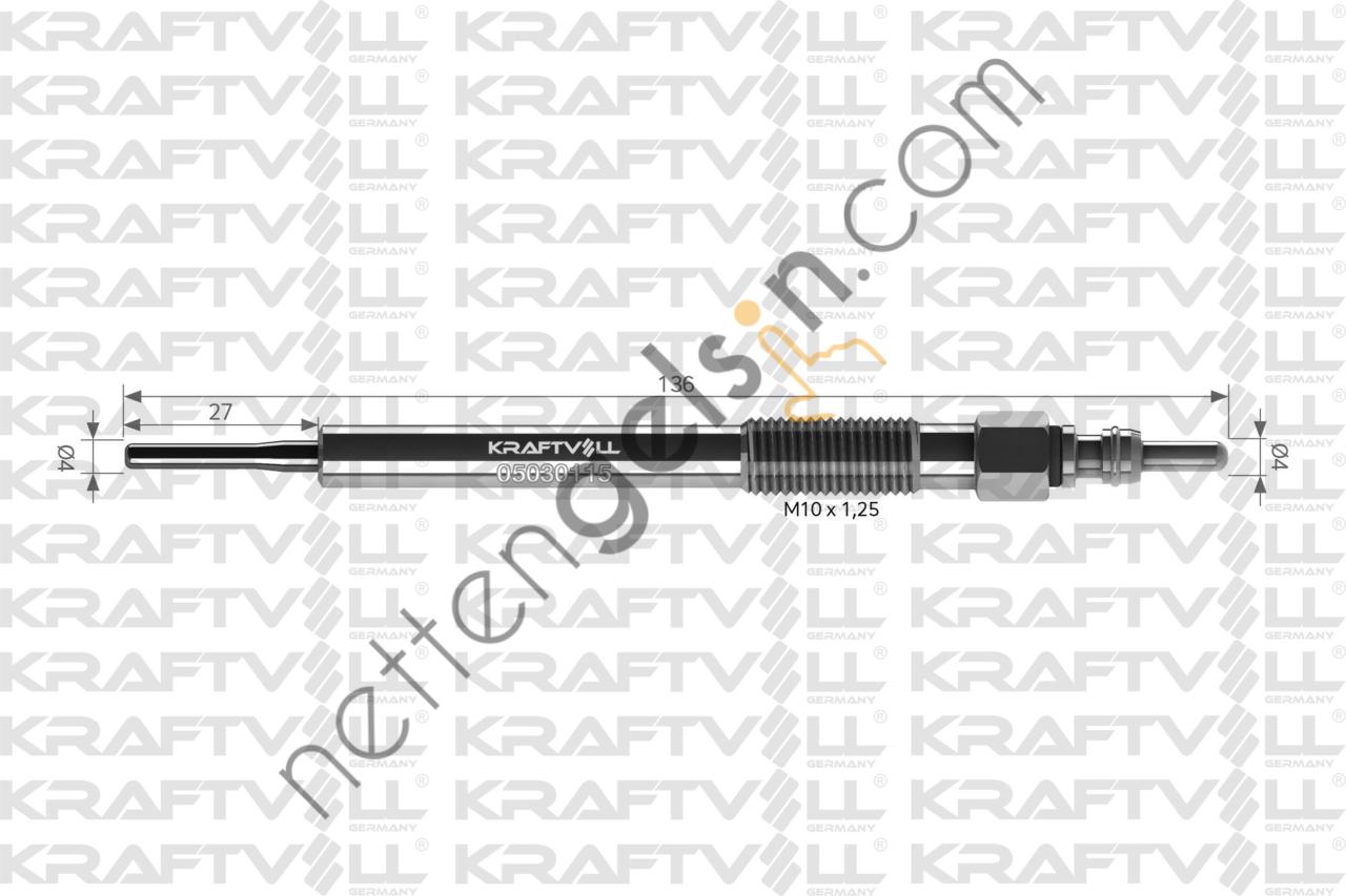 KRAFTVOLL 05030115 KIZDIRMA BUJISI OPEL ASTRA-J CORSA-D MERIVA-B MOKKA-X 1.7 CDTI  OPEL BİNEK BUJİ