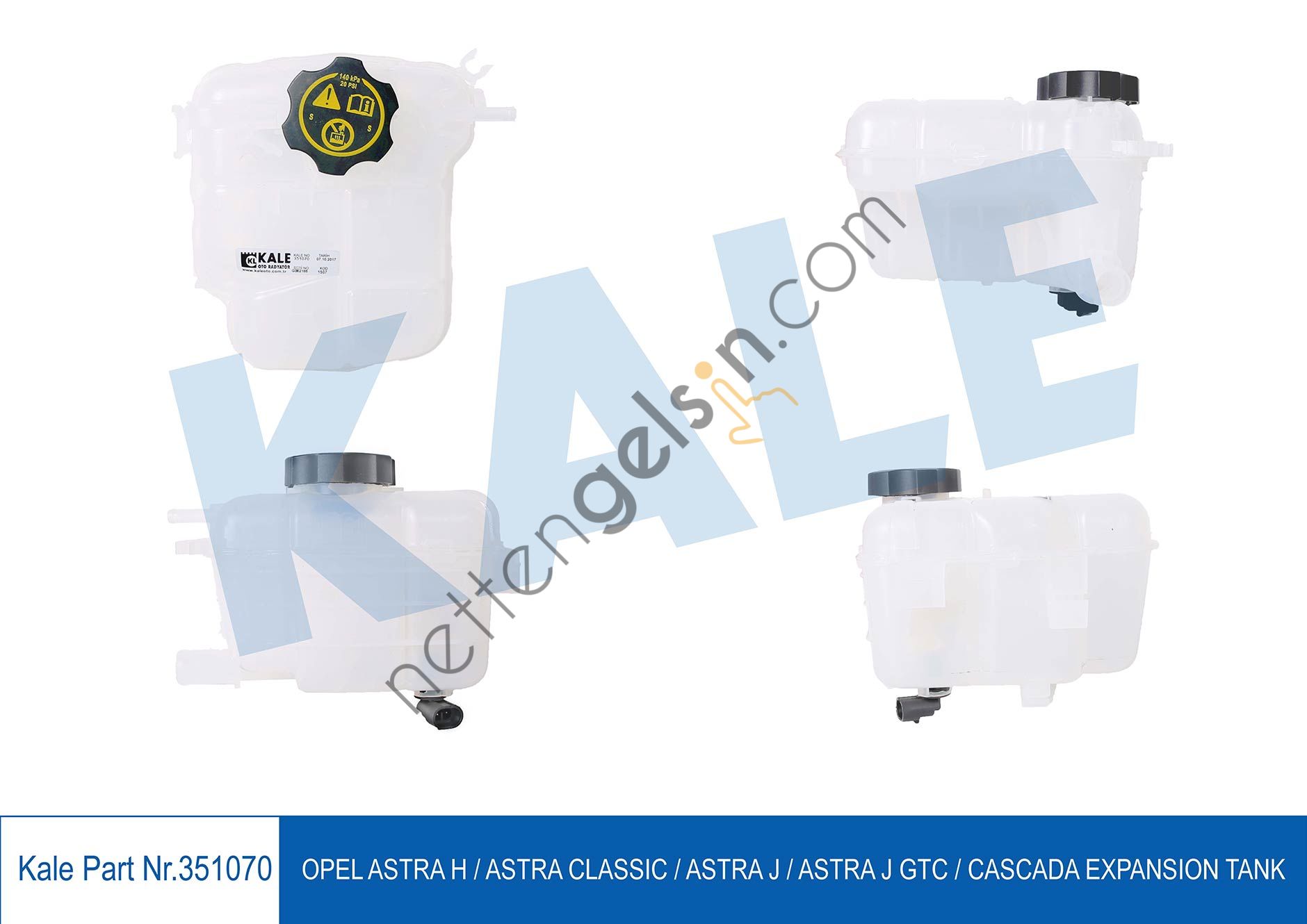KALE 351070 RADYATOR YEDEK SU DEPOSU SENSORLU ASTRA J 10 >  OPEL BİNEK YEDEK SU DEPOSU