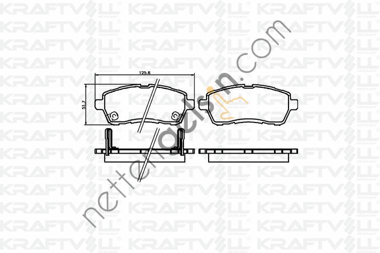 KRAFTVOLL 07010085 FREN BALATASI ON MATERIA 06 > SIRION 05 > MAZDA 2 08 > FIESTA VI 08 >  MAZDA BİNEK FREN BALATASI