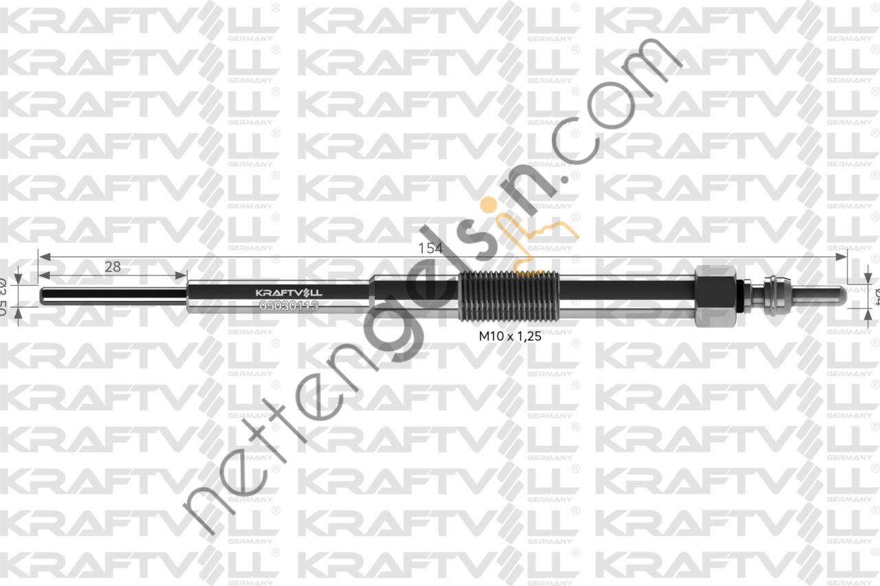 KRAFTVOLL 05030113 KIZDIRMA BUJISI FORESTER 2,0 D AWD 08>13 OUTBACK IMPREZA 2,0 D 09> LEGACY 09>14  SUBARU BİNEK BUJİ