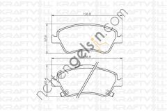 KRAFTVOLL 07010088 FREN BALATASI ON COROLLA D4D 07-12 AURIS D4D 07-12 COROLLA 1.4 D4D 2013->  TOYOTA BİNEK FREN BALATASI