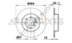 BRAXIS AE0186 ARKA FREN DISK AYNASI ASTRA H MERIVA 1.6 16V.1.7DTI.1.8I 16V (05 / 03 ) COMBO TOUR 1.3 CDTI 16V.1.4 (  OPEL BİNEK FREN DİSKİ