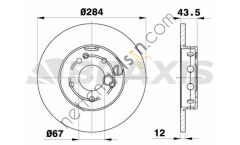 BRAXIS AE0195 FREN DISKI ON (HAVALANDIRMASIZ) C-CLASS W202 93>00  MERCEDES BİNEK FREN DİSKİ