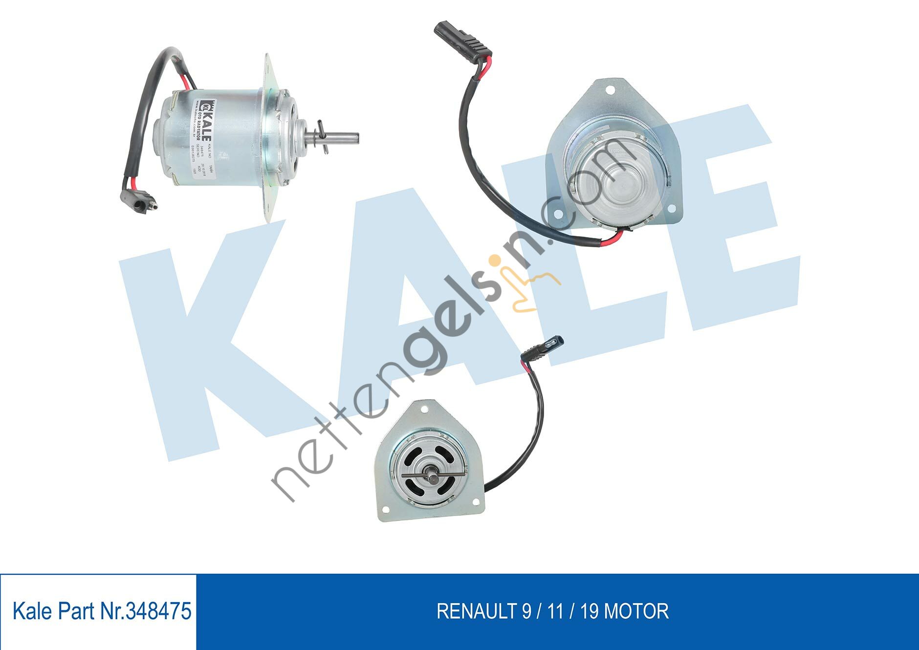 KALE 348475 FAN MOTORU (KABLOLU) R9 / R11 / R19  RENAULT BİNEK FAN MOTORU