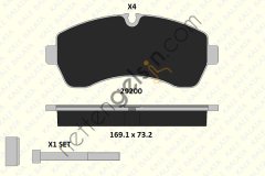 KALE B 29200 207 24 KD11 FREN BALATASI ON SPRINTER 906 06> 907 910 18> CRAFTER 06>16  MERCEDES BİNEK FREN BALATASI