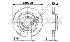 BRAXIS AE0199 FREN DISKI ARKA HAVALI BMW E46 98>05  BMW BİNEK FREN DİSKİ