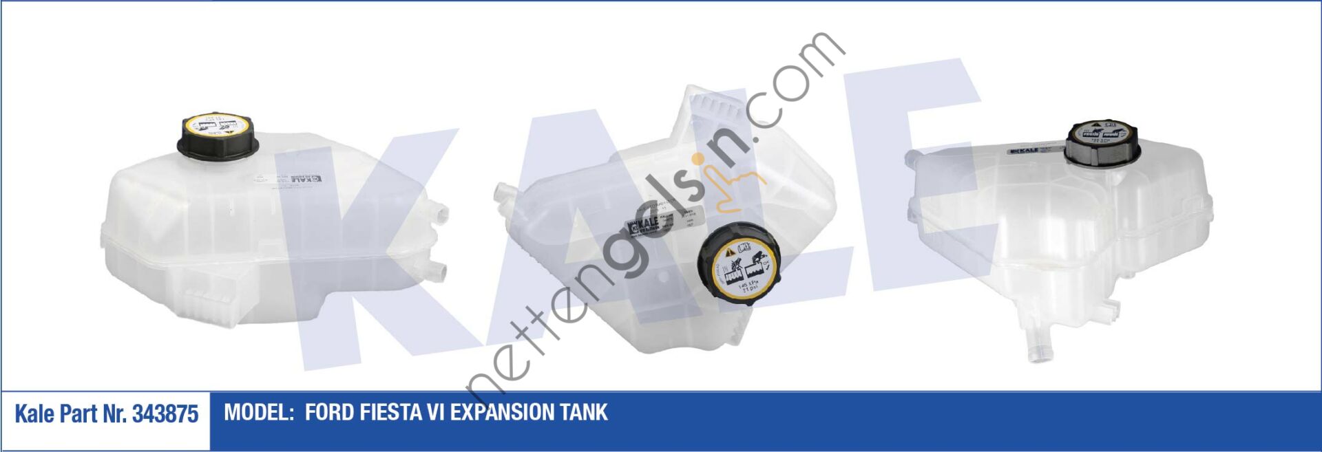KALE 343875 RADYATOR YEDEK SU DEPOSU FIESTA VI 1,4TDCI &sol; 1,6TDCI 90PS &sol; 1,6 16V 08 &sol;> KAPAKLI  FORD BİNEK YEDEK SU DEPOSU