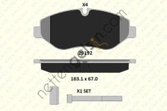 KALE B 29192 209 14KD20 ON FREN BALATASI CRAFTER-SPRINTER 06--> (AKSESUARLI)  VW-AUDI-SEAT-SKODA BİNEK FREN BALATASI