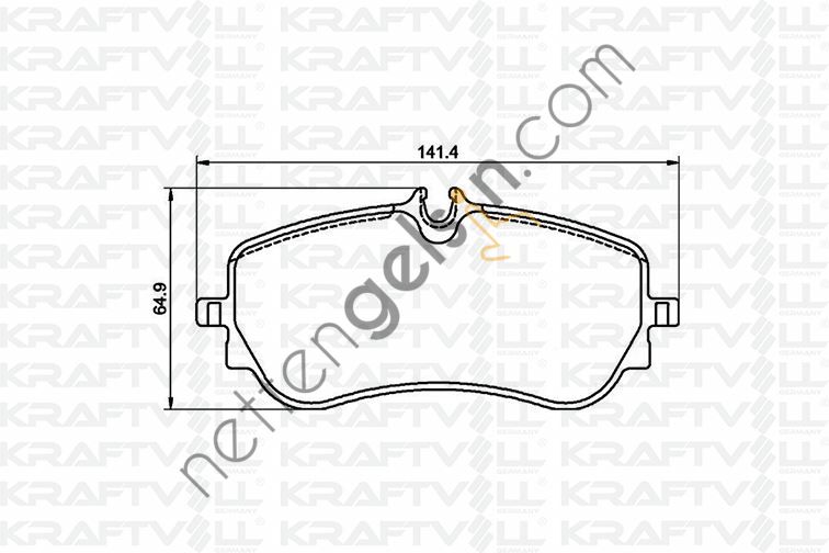 KRAFTVOLL 07010077 FREN BALATASI ARKA CRAFTER 17 > AMAROK 18 > MAN TGE 17 >  VW-AUDI-SEAT-SKODA BİNEK FREN BALATASI