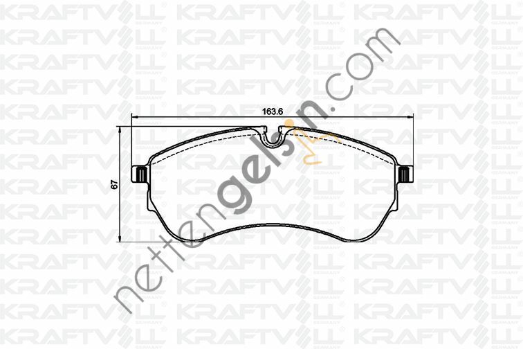 KRAFTVOLL 07010078 FREN BALATASI ARKA CRAFTER 2,0 16 > DASA-B-C DAUA-B-C DAVA DAWA MAN TGE 2,0TDI 16>  VW-AUDI-SEAT-SKODA BİNEK FREN BALATASI