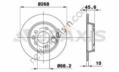 BRAXIS AE0203 ARKA FREN DISK AYNASI GALAXY 1.9TDI / 2.0I / 2.3 16V / 2.8I V6 03 / 95 08 / 03  FORD BİNEK FREN DİSKİ