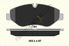 KALE B 29192 209 04KD20 ON FREN BALATASI CRAFTER-SPRINTER 06-->  VW-AUDI-SEAT-SKODA BİNEK FREN BALATASI