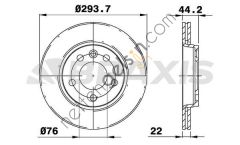 BRAXIS AE0205 ARKA FREN DISK AYNASI HAVALI TRANSPORTER T5 1.9TDI 2.0 2.5TDI 04 / 03> MULTIVAN V 04 / 03>  VW-AUDI-SEAT-SKODA BİNEK FREN DİSKİ