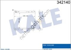 KALE 342140 MOTOR RADYATOR TOYOTA YARIS 1.4 D4D 06-> MANUEL  TOYOTA BİNEK MOTOR SU RADYATORU