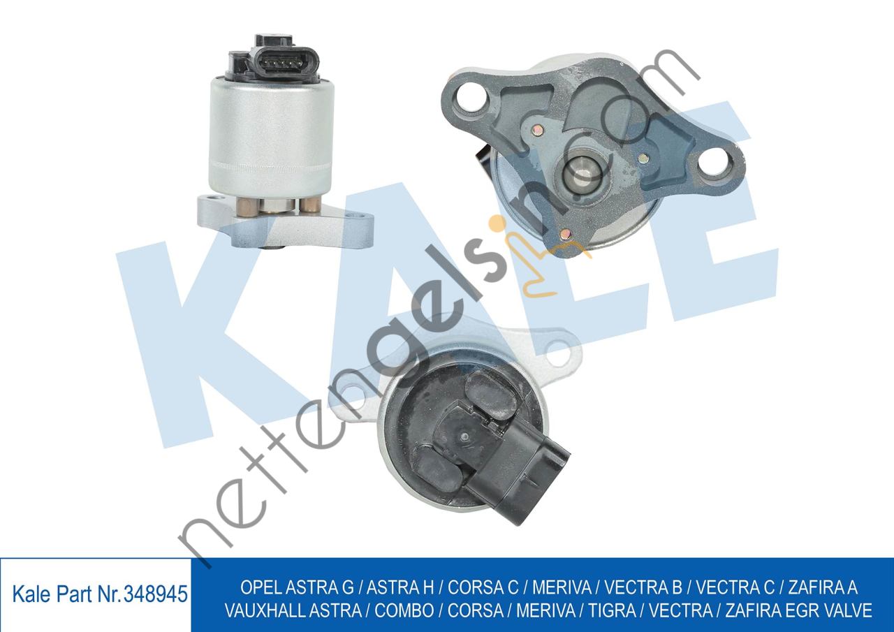KALE 348945 EGR VALFI ASTRA G 98>05 COMBO 01> CORSA C 00>09 MERIVA 03>10 TIGRA 04> VECTRA B / C 02> ZAFIRA 01>05 1.4 1.6 1.8 16V Z16XE  OPEL BİNEK EGR VALFİ