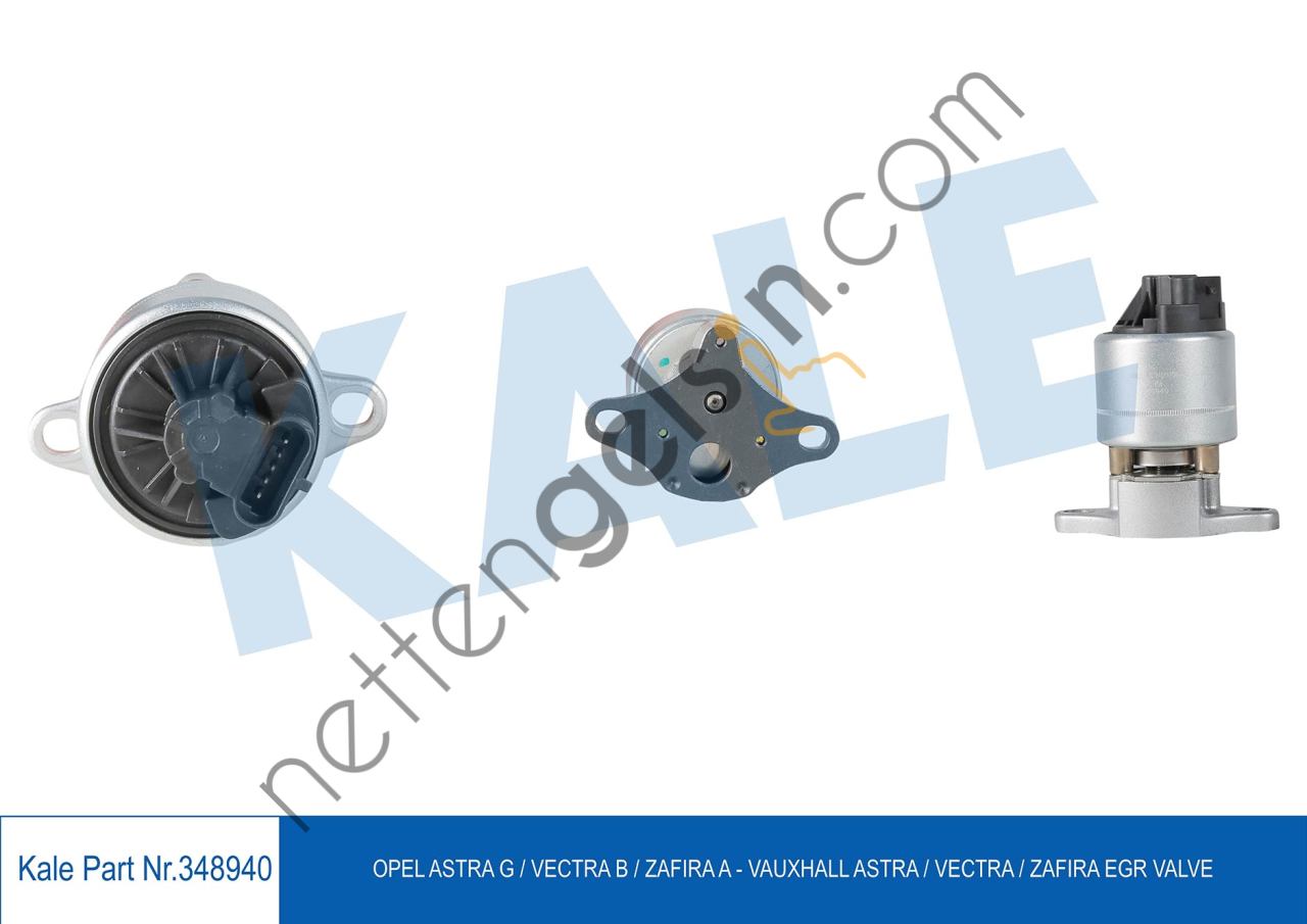 KALE 348940 EGR VALFI ASTRA G 98>05 VECTRA A-B 94>02 ZAFIRA 99>05 1,6-2,0 16V X14XE C16XEL X20XEV X16XEL  OPEL BİNEK EGR VALFİ