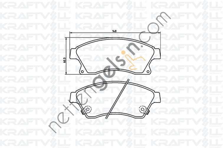 KRAFTVOLL 07010055 ON FREN BALATASI 16 INCH ASTRA J CRUZE ZAFIRA C MOKKA  OPEL BİNEK FREN BALATASI