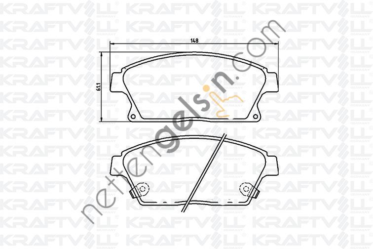 KRAFTVOLL 07010057 ON FREN BALATASI 16 INCH ASTRA J CRUZE ZAFIRA C MOKKA  OPEL BİNEK FREN BALATASI