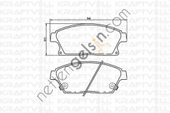 KRAFTVOLL 07010057 ON FREN BALATASI 16 INCH ASTRA J CRUZE ZAFIRA C MOKKA  OPEL BİNEK FREN BALATASI