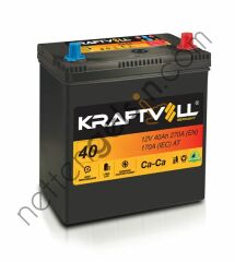 KRAFTVOLL 18010001 AKU 12V 40 AH NS40 (197×129×227) DAR TAM KAPALI INCE  AKÜ BİNEK AKÜ