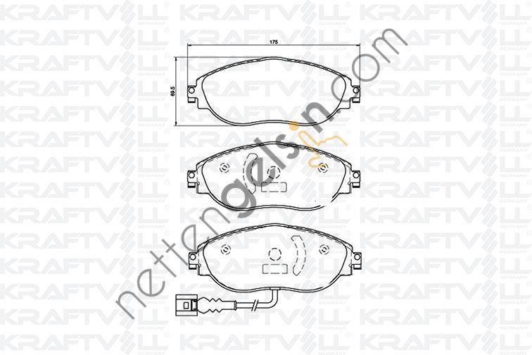 KRAFTVOLL 07010060 FREN BALATASI ON PASSAT PASSAT VARIANT 1,4 TSI 1,6 TDI 1,8 TSI 2,0 TSI 2,0 TDI 3,6 FSI  VW-AUDI-SEAT-SKODA BİNEK FREN BALATASI
