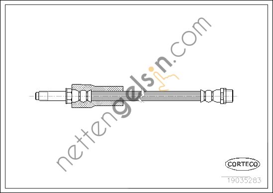 CORTECO 19035283 FREN HORTUMU ÖN SPR 906 / CRAFTER 505 mm A9064280635 MERCEDES