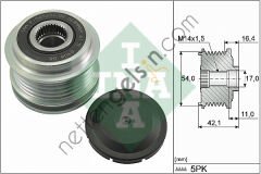 INA 535028610 ALTERNATOR RULMANI FIAT 500L 500X RENEGADE , RENEGADE 4X4 1.4 14> GIULIETTA 1.4 TB 170HP 10>   ALFA ROMEO BİNEK ALTERNATÖR KASNAĞI