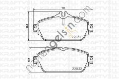 KRAFTVOLL 07010068 FREN BALATASI ON W205 14> S205 14> C205 15> A205 16> W213 16> S213 16> A238 17>  MERCEDES BİNEK FREN BALATASI