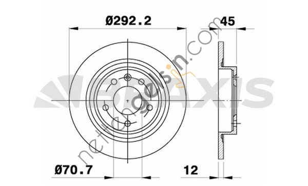BRAXIS AE0233 ARKA FREN DISK AYNASI OPEL ASTRA J CASCADA ZAFIRA  OPEL BİNEK FREN DİSKİ