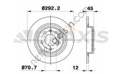 BRAXIS AE0233 ARKA FREN DISK AYNASI OPEL ASTRA J CASCADA ZAFIRA  OPEL BİNEK FREN DİSKİ