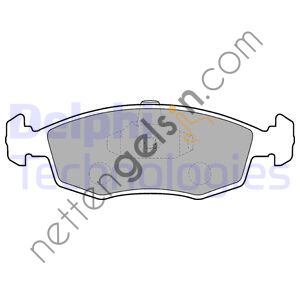 DELPHI LP1549 ON FREN BALATASI DOBLO 00--> PALIO WEEKEND 1,2,1,6 16V,1,9D 02&sol;01-->   FIAT BİNEK FREN BALATASI