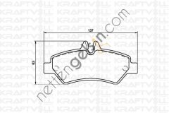 KRAFTVOLL 07010040 FREN BALATASI ARKA SPRINTER 906 06> CRAFTER 06>16  VW-AUDI-SEAT-SKODA BİNEK FREN BALATASI