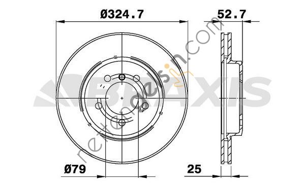 BRAXIS AE0239 FREN DISKI ON HAVALI BMW E46 Z4 E86 E85  BMW BİNEK FREN DİSKİ