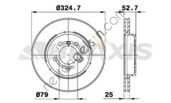 BRAXIS AE0239 FREN DISKI ON HAVALI BMW E46 Z4 E86 E85  BMW BİNEK FREN DİSKİ