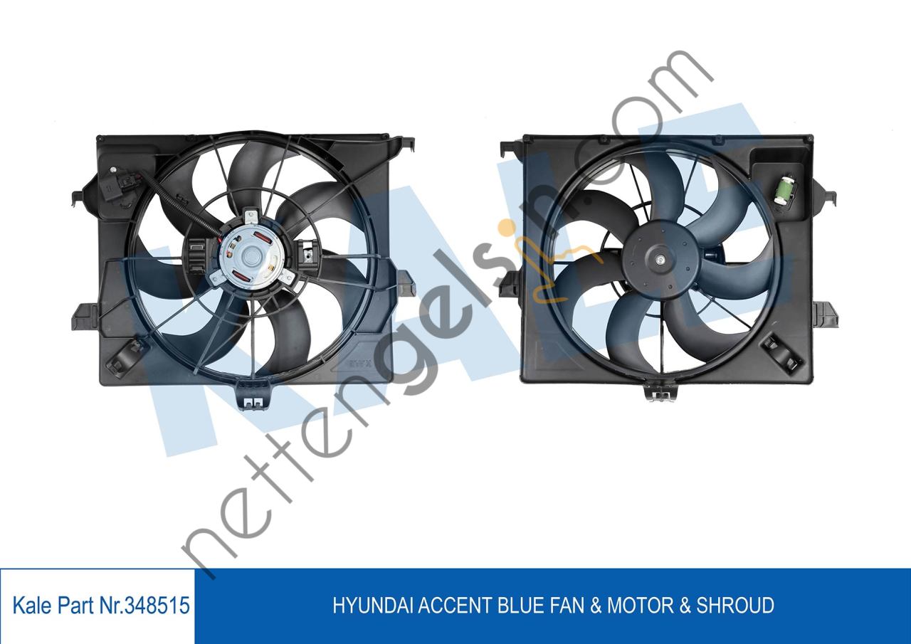 KALE 348515 RADYATOR FANI HYUNDAI ACCENT BLUE 1.6 CRDI 2011->  HYUNDAI BİNEK FAN MOTORU
