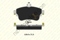 KALE B 25326 192 14 KD11 FREN BALATASI ON W176 12>18 W246 11>18 C117 13>19  MERCEDES BİNEK FREN BALATASI