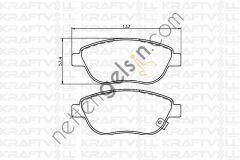 KRAFTVOLL 07010044 ON FREN BALATASI BUYUK TIP CORSA D 1.3 CDTI 06 >  OPEL BİNEK FREN BALATASI