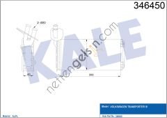 KALE 346450 KALORIFER RADYATORU (KLIMALI) TRANSPORTER T4 96>03  VW-AUDI-SEAT-SKODA BİNEK KALORİFER RADYATÖRÜ