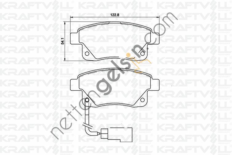 KRAFTVOLL 07010047 FREN BALATASI ARKA TRANSIT V347 V348 2.2TDCI / 2.4TDCI / 3.2TDCI 06 >  FORD BİNEK FREN BALATASI