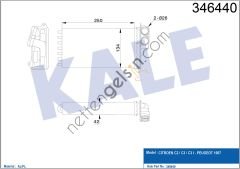KALE 346440 KALORIFER RADYATORU C2 C3 C3 II C3 PLURIEL 1,4 1,6 HDI 02>09 P1007 1,4 HDI 05>07  PEUGEOT-CITROEN BİNEK KALORİFER RADYATÖRÜ