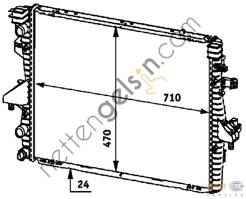 BEHR 8MK376719181 MOTOR RADYATORU ( PREMIUM ) TRANSPORTER T5 1,9TDI KLIMALI MANUEL 04>  VW-AUDI-SEAT-SKODA BİNEK MOTOR SU RADYATORU