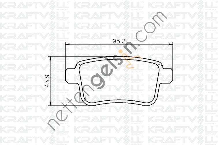 KRAFTVOLL 07010052 FREN BALATASI ARKA KANGOO III CITAN 1.5 / 1.6  RENAULT BİNEK FREN BALATASI