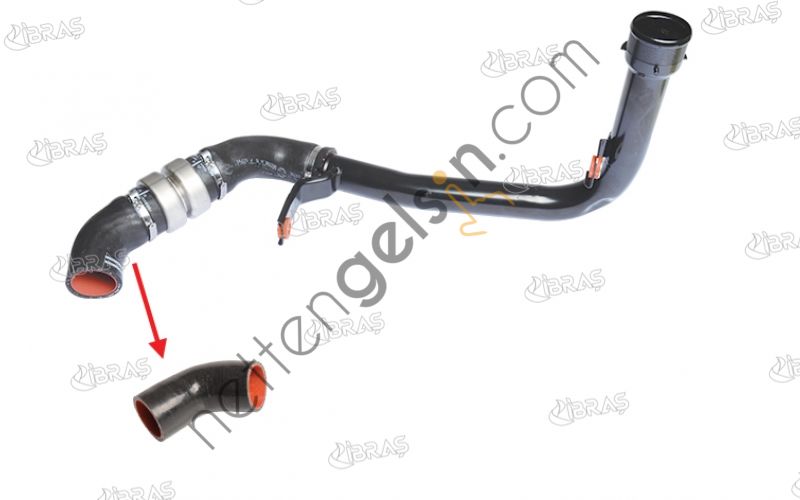 IBRAS 14872 TURBO INTERCOLLER HORTUMU (UCTAKI KUCUK) BOXER III JUMPER III 2,2HDI E5 12> DUCATO III 2,3JTD 12>  FIAT BİNEK TURBO HORTUMU