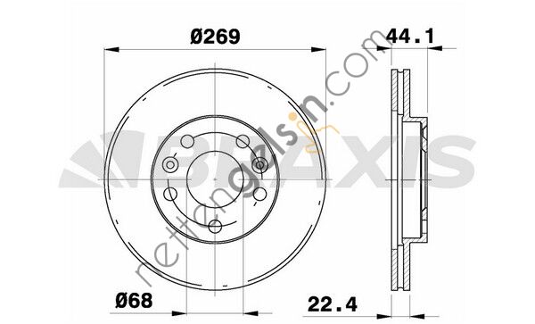 BRAXIS AE0261 ON FREN DISK AYNASI DUSTER 1.5DCI / 1.6 NISSAN TERRANO (5 BIJON ABS SIZ)  NISSAN BİNEK FREN DİSKİ
